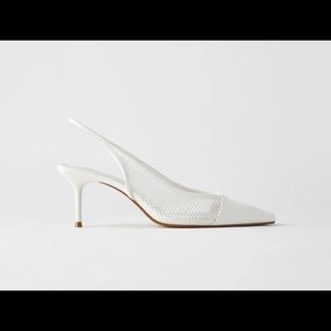 Zara white sling back